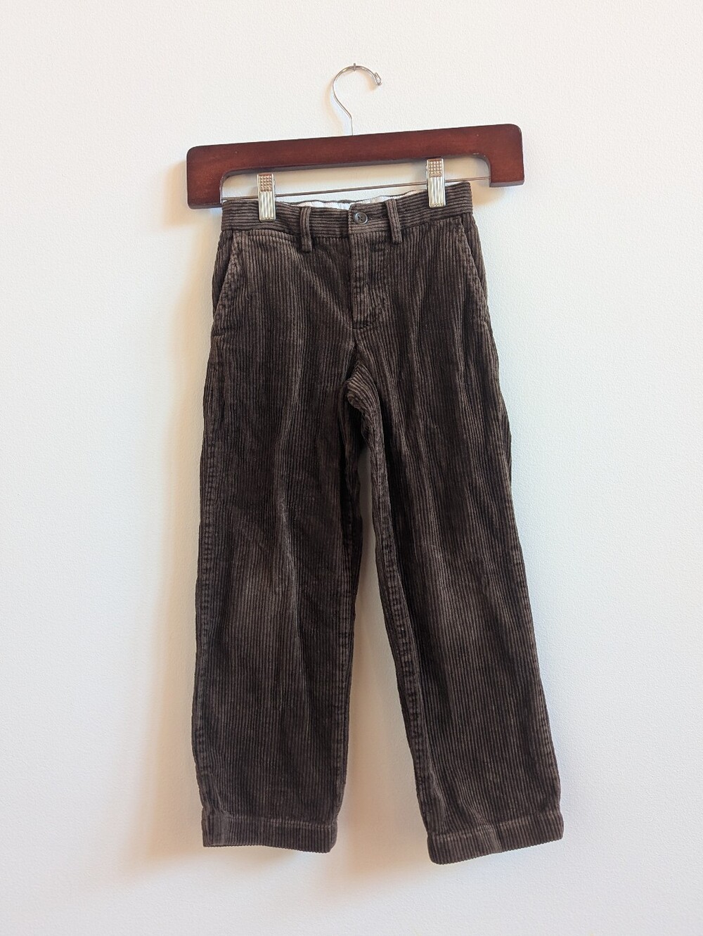 Vtg Polo Ralph Lauren Pants Boys 6 Brown Wide Wale